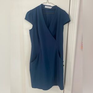 M.M Lafleur women size 8 dress. Dark bluish color, has pockets. Great condition